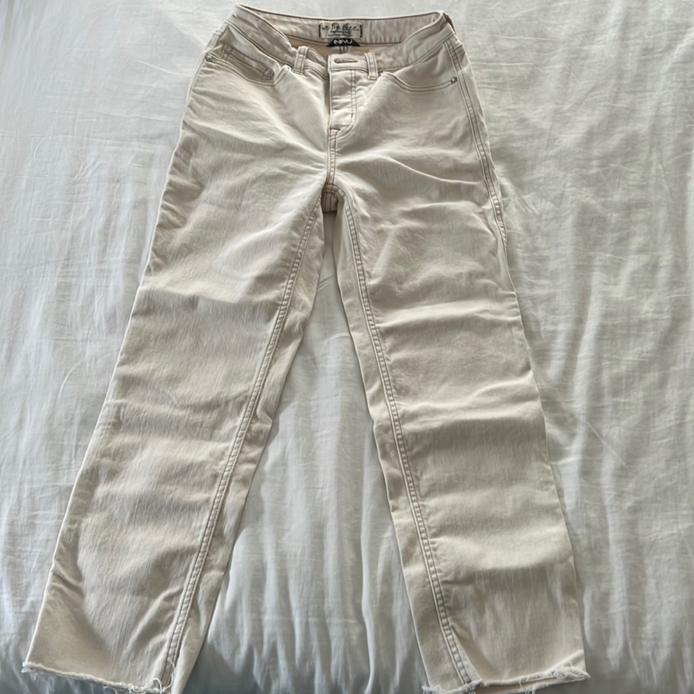 Cream Free People straight leg jeans